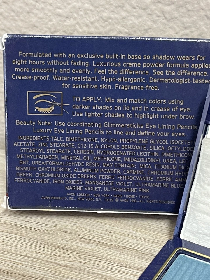 Vintage Avon 1993 Silk Finish Eyeshadow Quad .20oz  #17 New Old Stock - Image 3 of 3