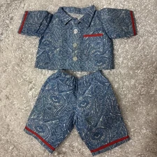 Cabbage Patch Kids Outfit Vintage Pants & Top Blue Paisley