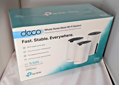 NEW TP-Link Deco S4 V1 Mesh WiFi System (3-Pack) AC1200 - SEALED - Covers 5500sq