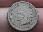 1885 Indian Head One Cent Penny- VG/Fine Details, Partial LIBERTY, Brown