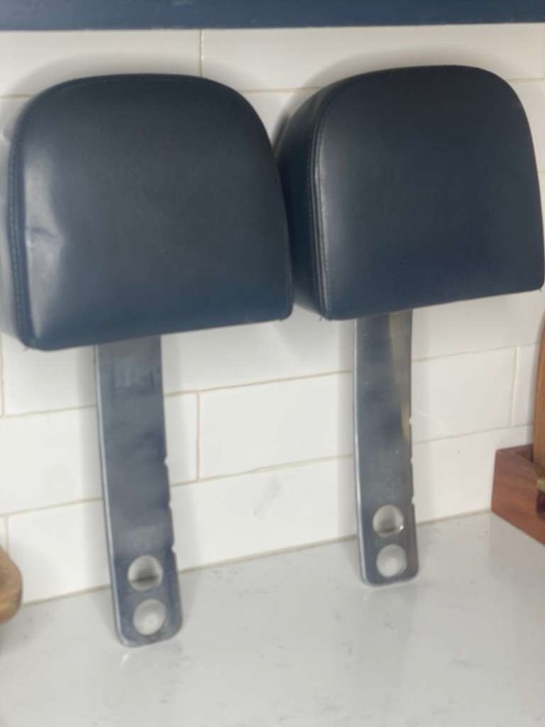 77-79 Rolls Royce Silver Shadow  Left And Right Leather Head Rest .