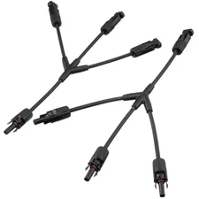 Spartan Power Y Branch 3 to 1 Connector Parallel Solar Panel Cable Connectors...