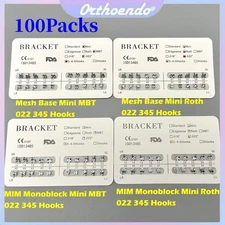 Dental Orthodontic Metal Brackets Braces MIM Monoblock Mini Roth/MBT 022 345