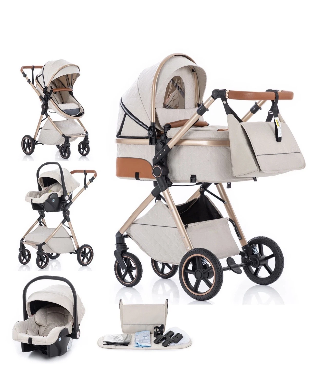Newborn Baby Pram Pushchair Buggy Stroller 3in1 Travel System Car Seat Included
Opens in a new windo