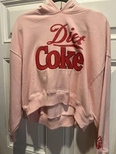 Diet Coke Graphic Hoodie Pullover Fleece Official Merchandise Women’s  Large L