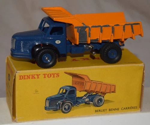 Vintage Dinky No. 580 Berliet Benne Carrieres Dump Truck in Original Box Diecast