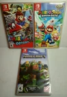 Nintendo Switch Lot Games Super Mario Odyssey Rabbids Kingdom Battle Minecraft