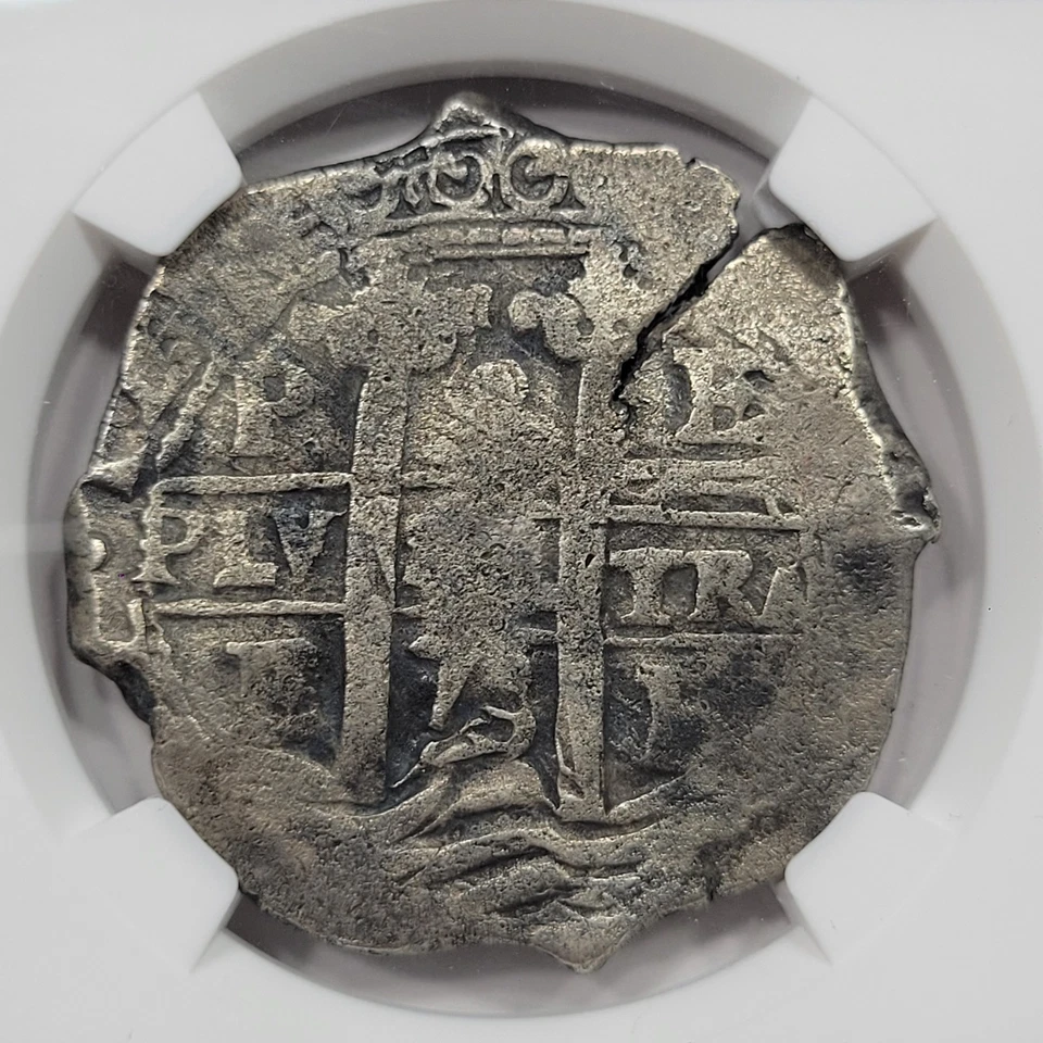 1673 DATED Cob 8 Reales PIEDMONT Shipwreck NGC XF Potosi Bolivia w COA Tag *K740 - Image 3 of 4