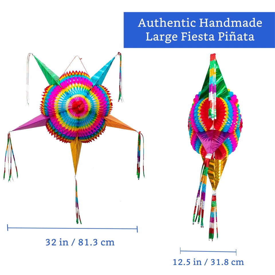 Authentic Large 32-Inch Mexican Piñata for Birthday Fiesta Celebrations - Image 2 of 4
