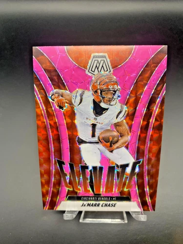 2025 Panini Mosaic - Elevate Ja'Marr Chase #14 Mosaic Pink Fluorescent Prizm!