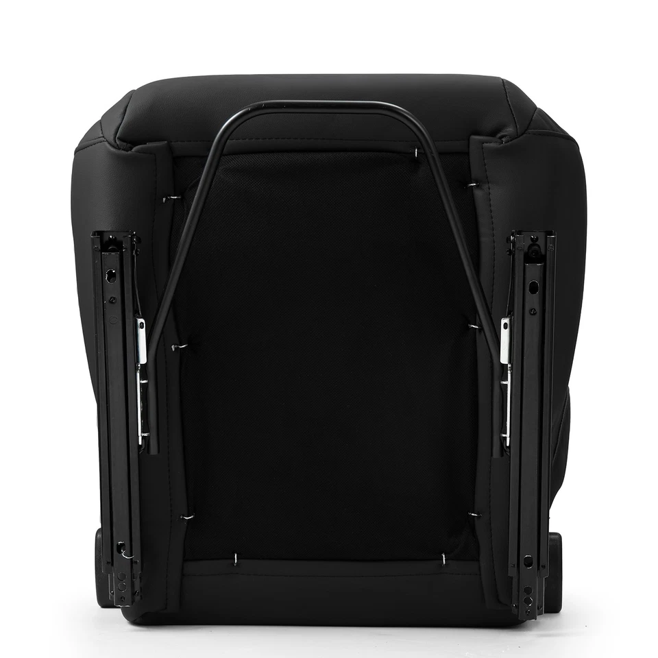 Universal Black+Blue Stylish Mesh PVC Reclinable Racing Seats Pair W/Slider Foto 4 de 4