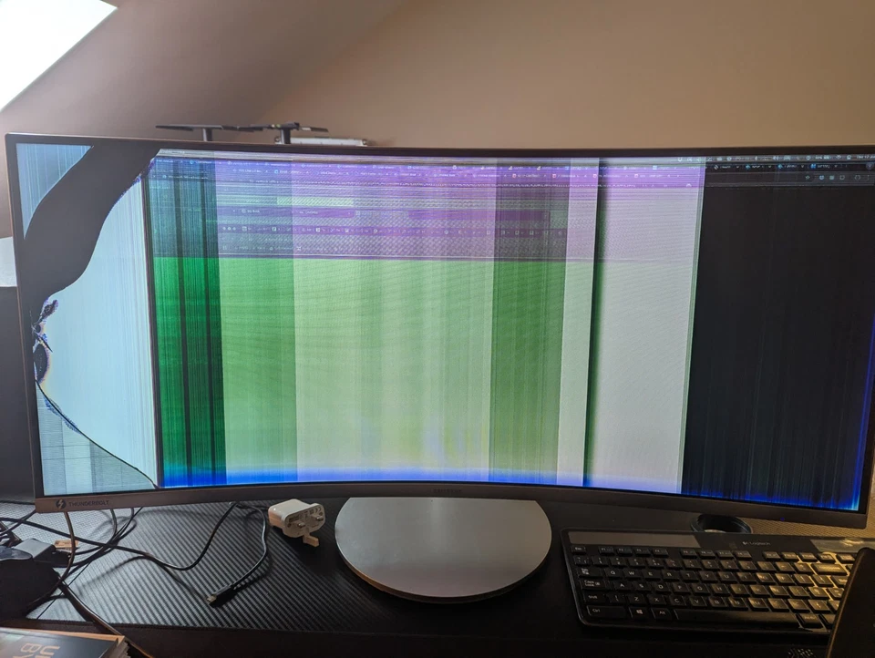 Samsung LC34J791WTUXEN 34" Curved Ultra Wide LED Monitor ***READ DESCRIPTION*** - Image 2 of 4