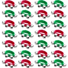 28 Pcs Jingle Bells Bracelets, Percussion Instruments, Christmas Wrist Band J...
