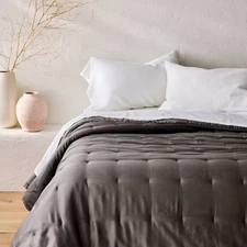 Full/Queen Rayon from Bamboo Quilt Dark Gray - Casaluna