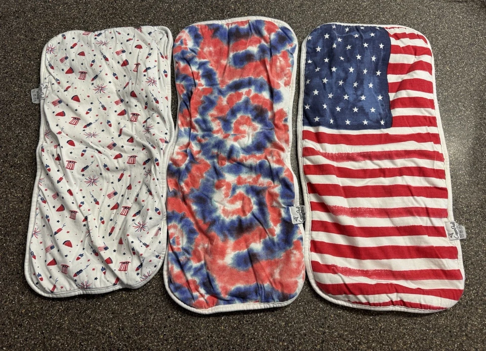 Bandera americana de perlas de cobre: lote de 7 piezas, envoltura, sombrero, trapos eructos, manta de seguridad Foto 2 de 4