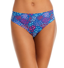 Aqua Stretch Thong Navy Ditsy Floral Size S 2134