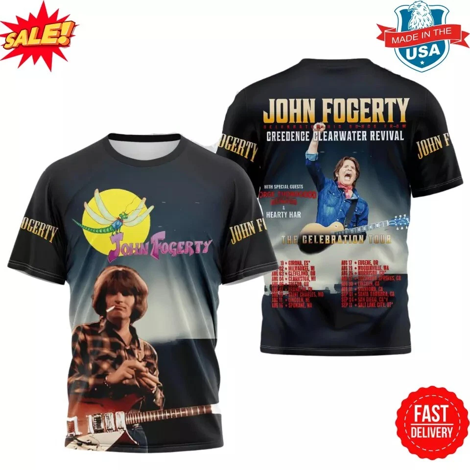 John Fogerty The Celebration Tour 2024 3D Shirts