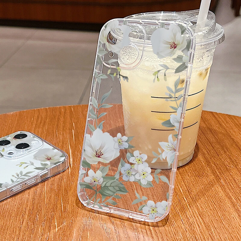 Flower Shockproof Clear Phone Case Cover For iPhone 15 Pro Max 14 13 12 11 XS XR - Image 2 of 4