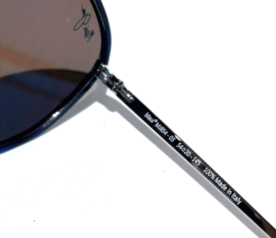 NEW Maui Jim NONI Black & Silver POLARIZED Maui Blue Lens Sunglass