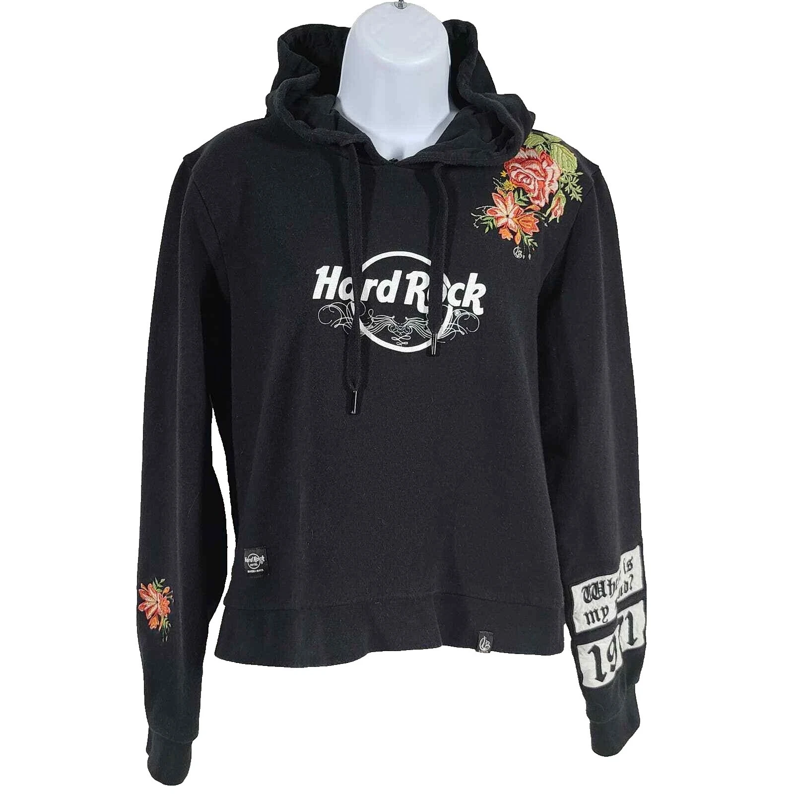 Patrón sólido 100% algodón Sudaderas Hard Rock Cafe para Mujeres