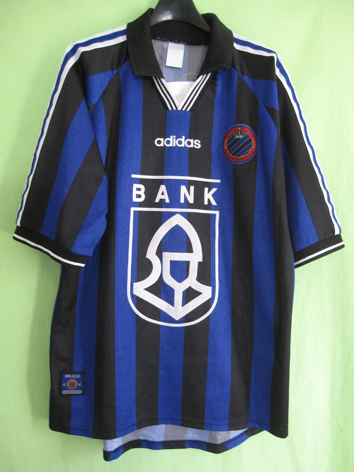 Maillot Adidas Club Bruges KV #2 Dexia Bank vintage Brugge Jersey - L / XL - Photo 2/4