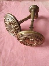 ANCIENNE PAIRE  de POIGNÉES de PORTE d'ENTRÉE en BRONZE