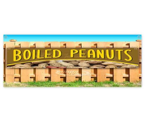 BOILED PEANUTS CLEARANCE BANNER Advertising Vinyl  Flag Sign INV - Picture 1 of 5