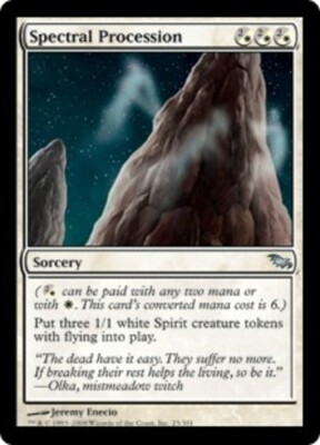 4x Spectral Procession Light Play, English Shadowmoor MTG Magic