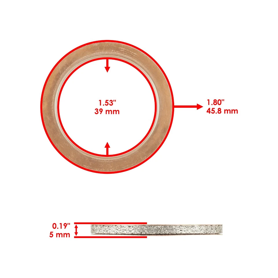 Exhaust Muffler Pipe Joint Gasket for Yamaha V-Star 1100 XVS1100 1999-2009 - Image 2 of 4