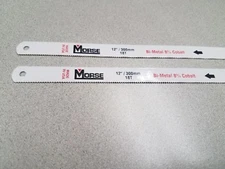 2 MK Morse, 12"x1/2"x.025", 18TPI, Bi-Metal Hacksaw Qty of 2