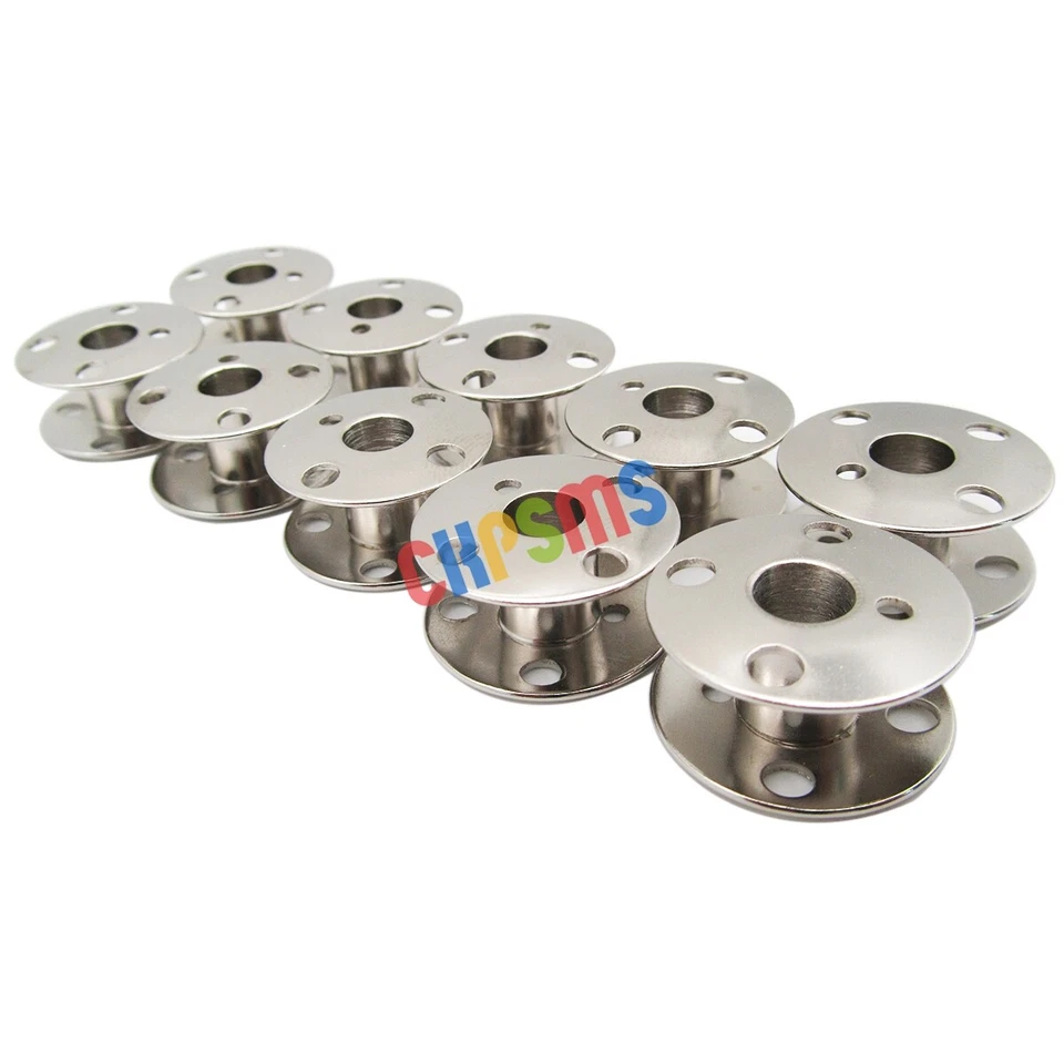 10 PIEZAS BOBINAS DE METAL PARA MÁQUINA DE COSER SINGER 201K/99K/66K/185K/401/411G/300 Foto 2 de 4
