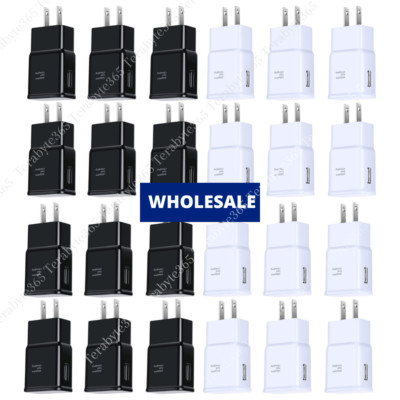 Wholesale Lot For Samsung Adaptive Fast USB Wall Charger Power Adapter Universal