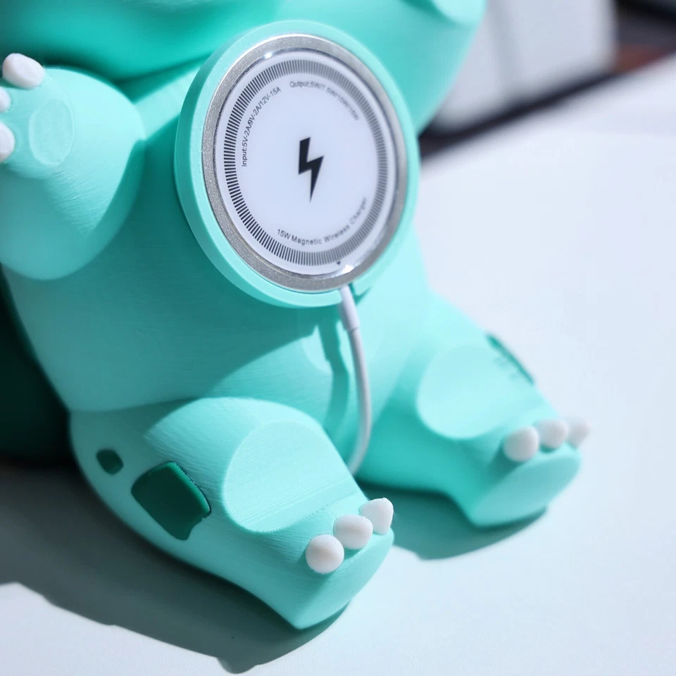 Pokemon Bulbasaur MagSafe Charger Stand iPhone Holder 15W Fast Charging Station - Image 3 of 4