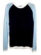 Vintage Sears Roebuck Structure Men's XL Sweater Cotton Long Sleeve Navy Blue