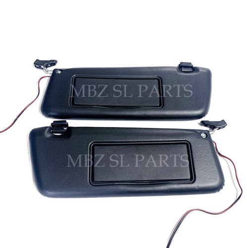 Pair of NEW Blue Sun Visor With Vanity Mirrors for Mercedes W107 R107 560SL USA - Picture 4 of 11