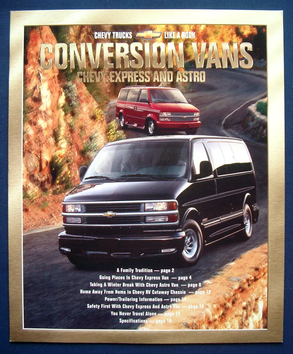 2001 Chevrolet Express Astro Conversion Vans USA Brochure Brochure