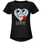 Sparkling Reversible Sequin T-Shirt With Cute Heart Design For Kids Girls 22605