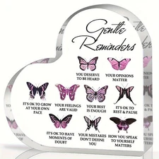 Acrylic Decorative Signage Raising Mental Health Awareness Heart Plaque