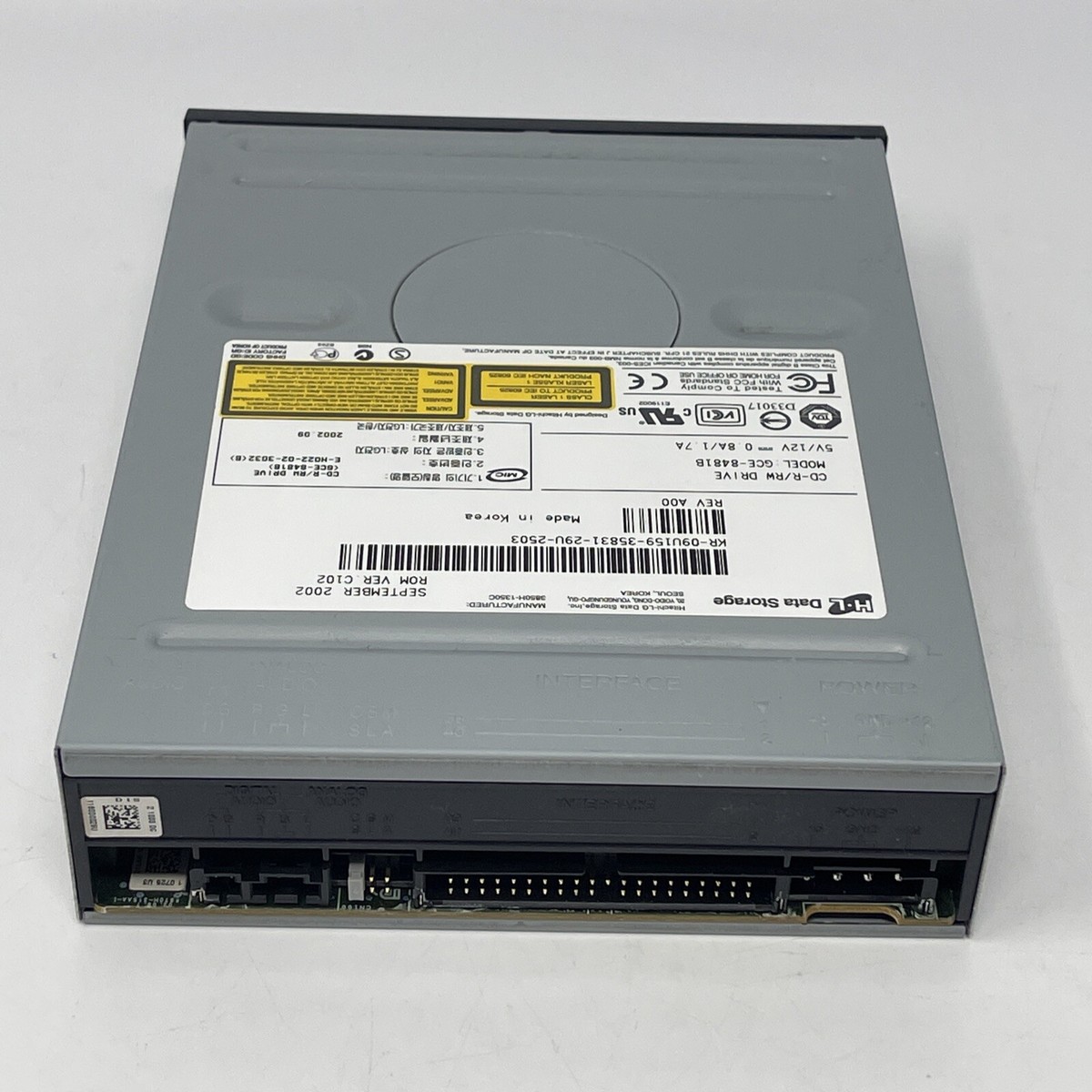 Hitachi LG H L Data Storage CD-R/RW Drive Model GCE-8481B