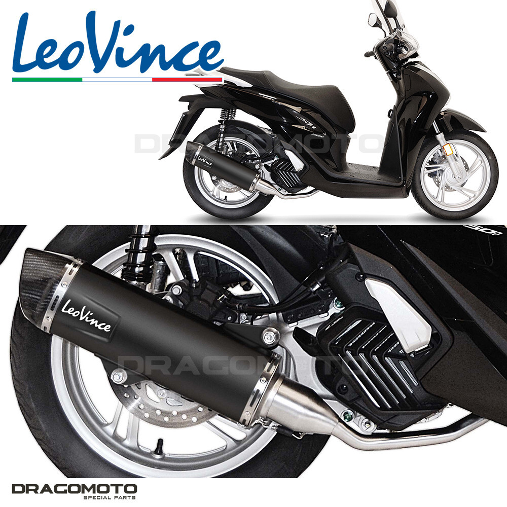 HONDA SH 125 I ABS 2020-2024 Full exhaust Leovince Black Nero