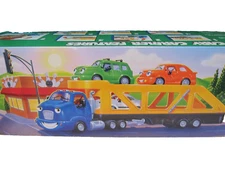 Vintage NIB Chevron Cars Cary Car Transport plus 2 cars