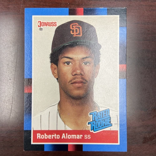 1988 Donruss San Diego Padres Baseball Card #34 Roberto Alomar Rookie