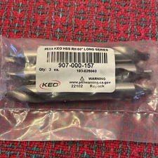 # Keo Drill & Countersink 4” RH 60° Long Series, Center Drill Keo Cutter New 3pc