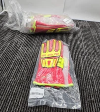 (QTY 5 Pairs) Sequel Safety SQ700 Work Glove Size Large L/10 Hi-Vis Resistant