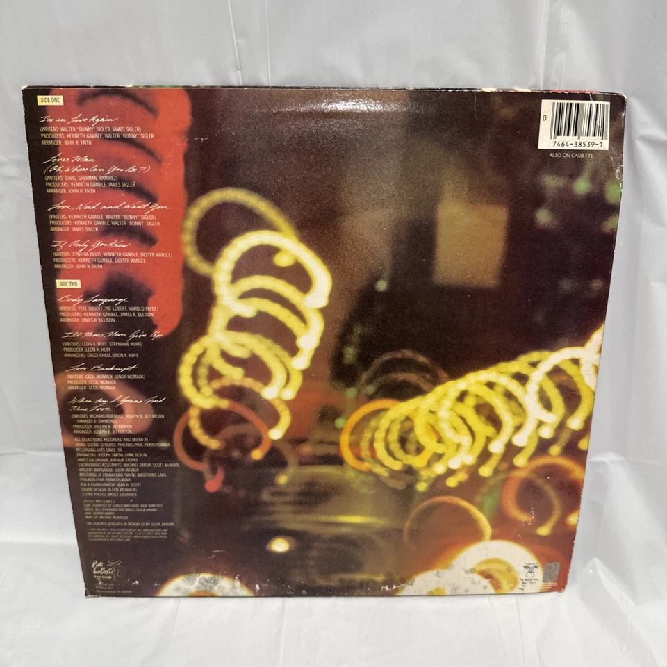 PATTI LABELLE I'm in Love Again Philadelphia Int'l FZ 38539 1983 Vinyl LP - Image 3 of 3