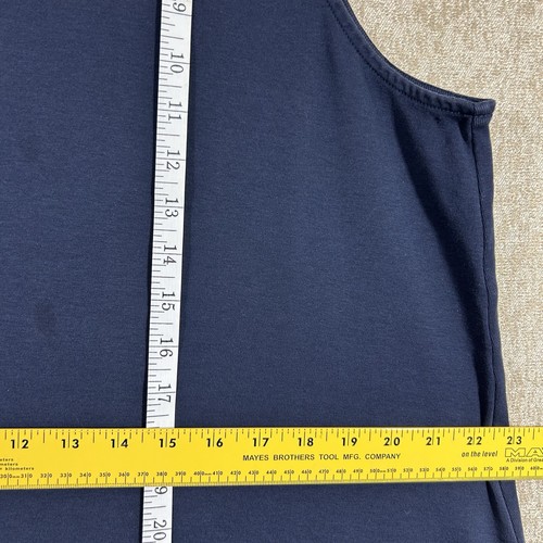 J. Jill Pima V-neck Tank Top Women XL Sleeveless Basic Dark Blue Layer Shell ** - Picture 8 of 10