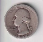 1943-P WASHINGTON QUARTER 25¢ PHILADELPHIA 90% SILVER COIN UNITED STATES MINT