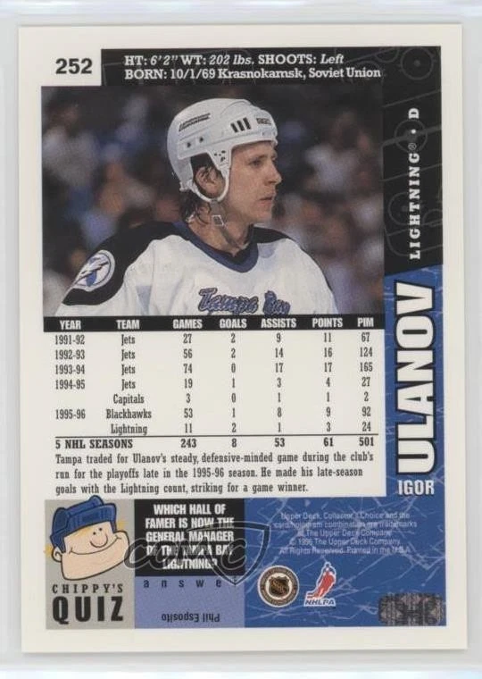 1996-97 Upper Deck Collector's Choice Igor Ulanov #252 - Image 2 of 2