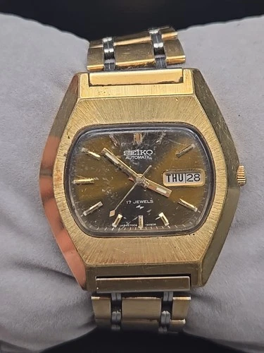 Seiko Automatic Bronze Day/date Dial Mens Watch 7006-5069