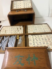 Mahjong Set Chad Valley 142 Tiles Seasons Flowers